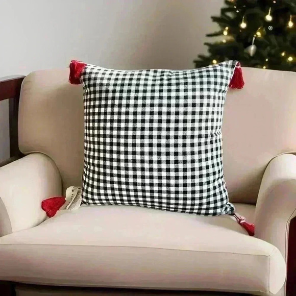 NEW Rae Dunn - Gorgeous JOY TO THE WORLD - Down Filled Accent Christmas Pillow - Picture 2 of 11